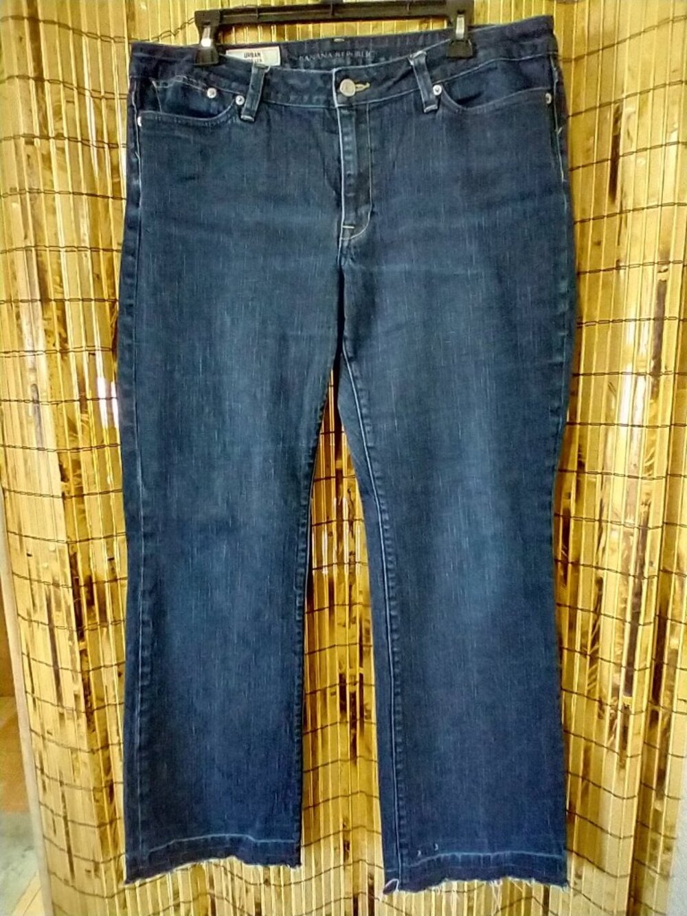 Banana Republic "Urban Wide Leg" Dark-Wash Jeans in Size 14